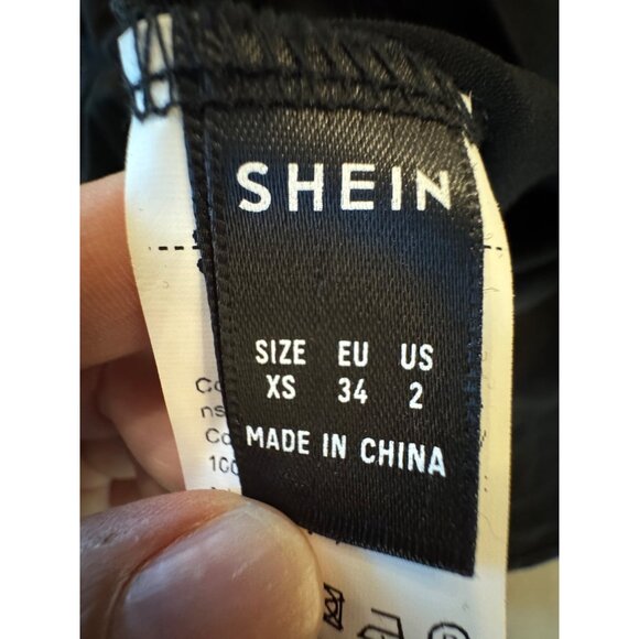 Shein Corset Style Strapless Dress Women XS Black - Picture 2 of 6